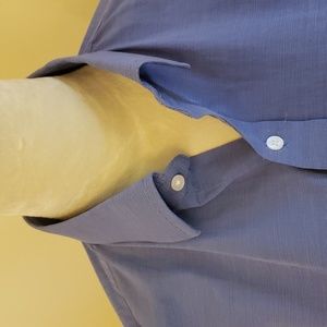 Westside Easy Care Men's Blue, Long Sleeve, Button Down Shirt, Size 40